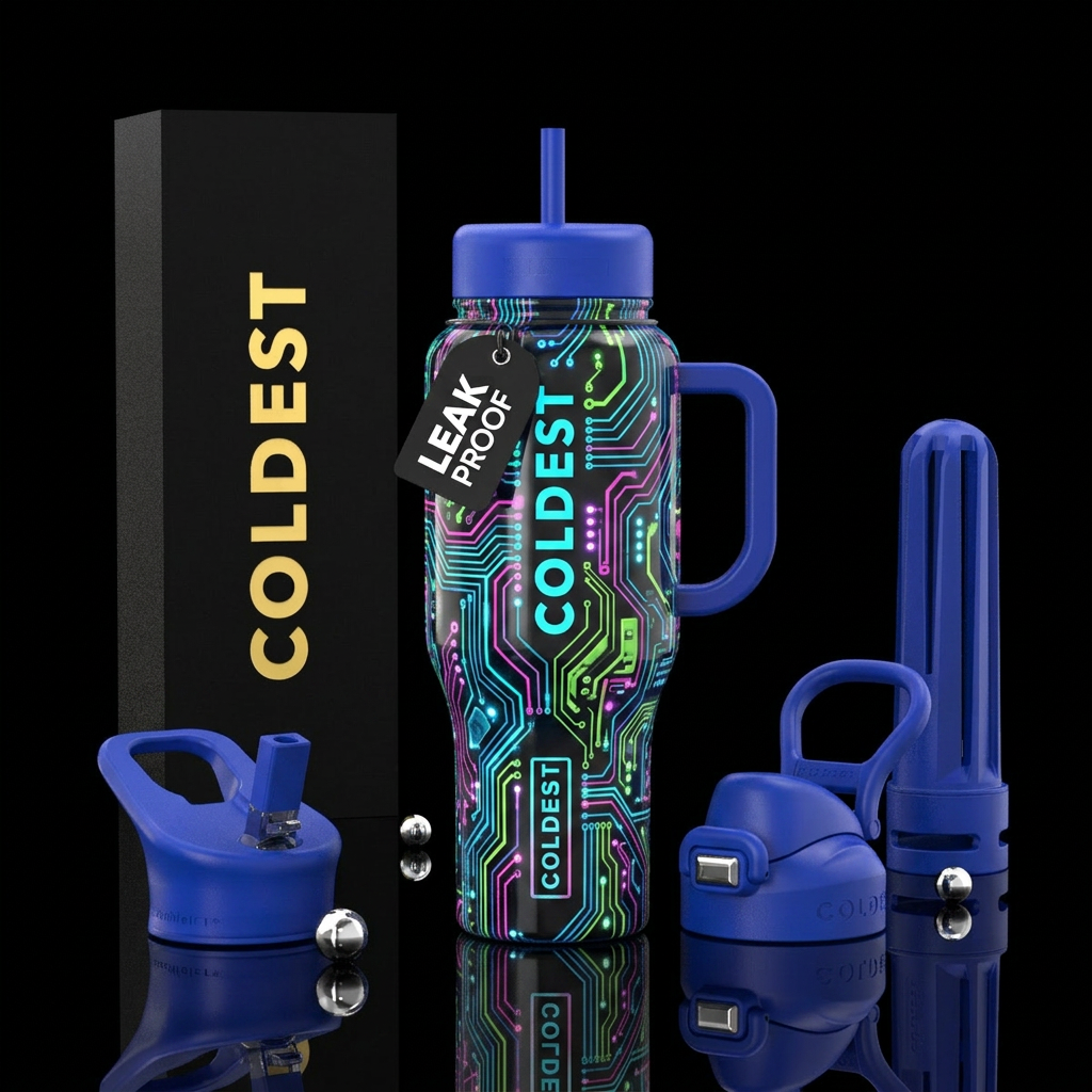 Techno water bottle design