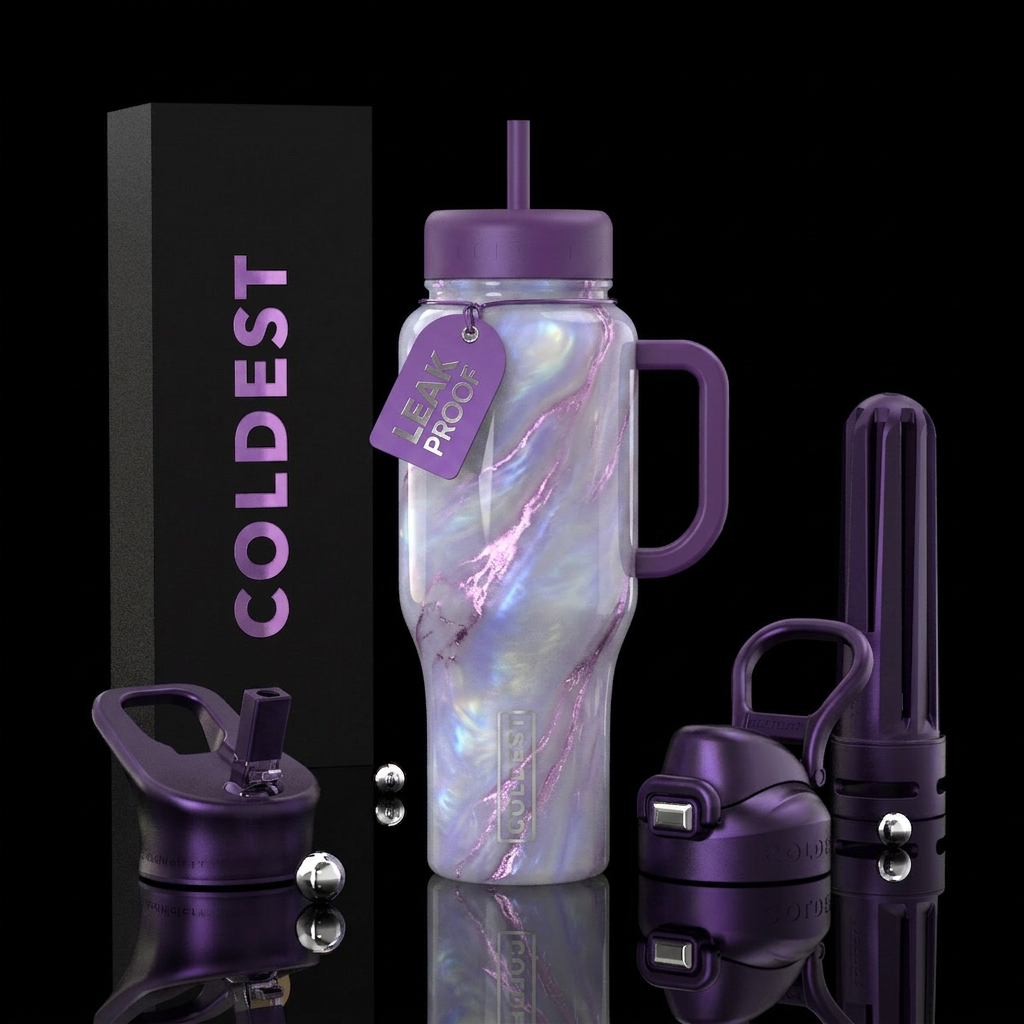 Purple passion water bottle design