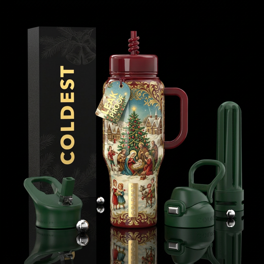 Christmas water bottle design