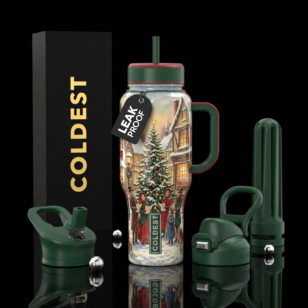 Christmas water bottle design