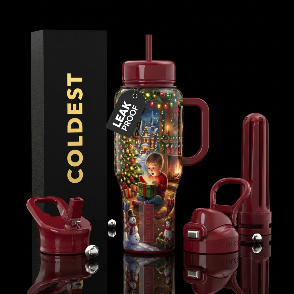 Wonderful Christmas water bottle design