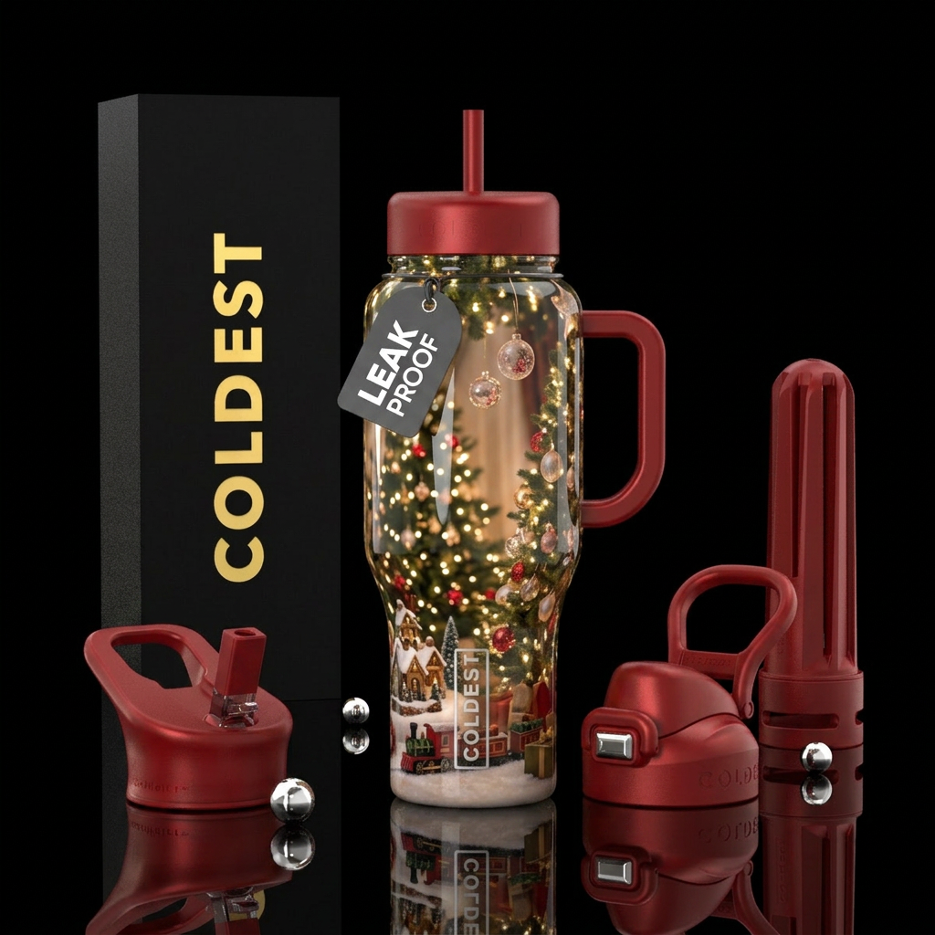Christmas water bottle design