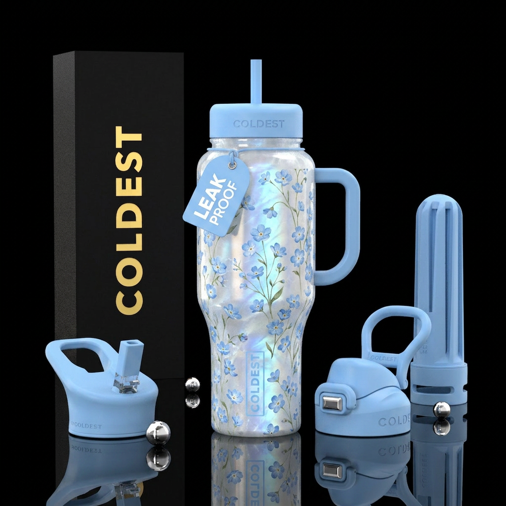 Gorgeous flowers water bottle design
