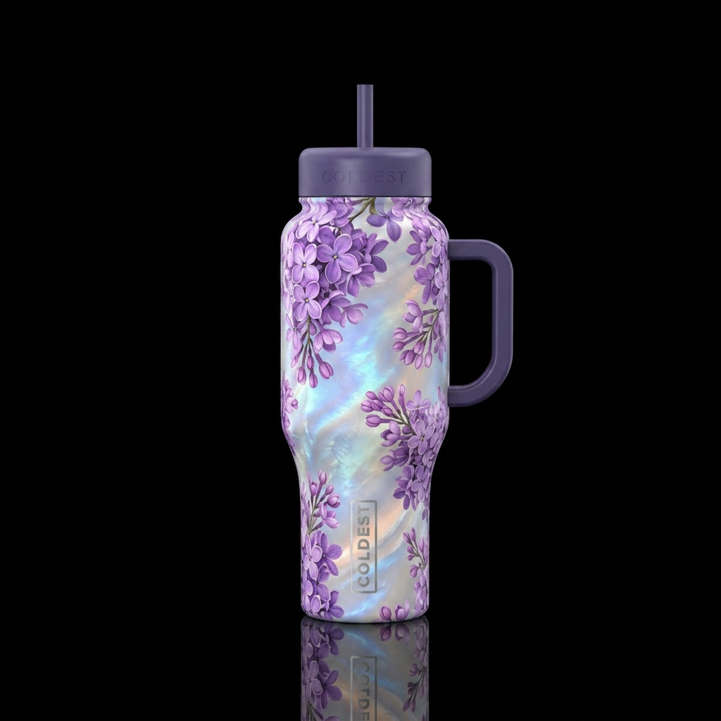 Lilac dream water bottle design