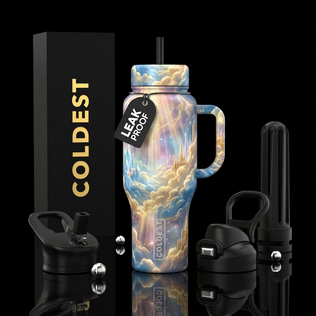 Dreaming of Heaven water bottle design
