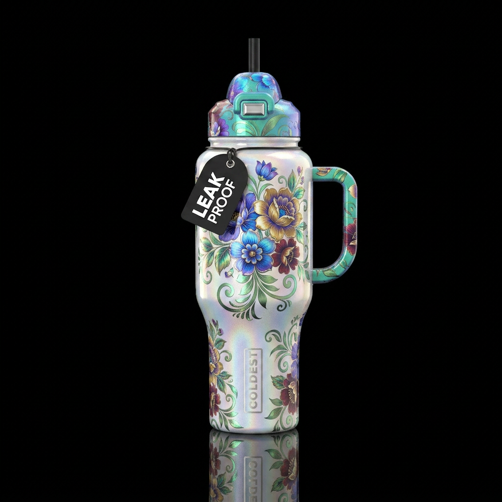 Gorgeous flowers water bottle design