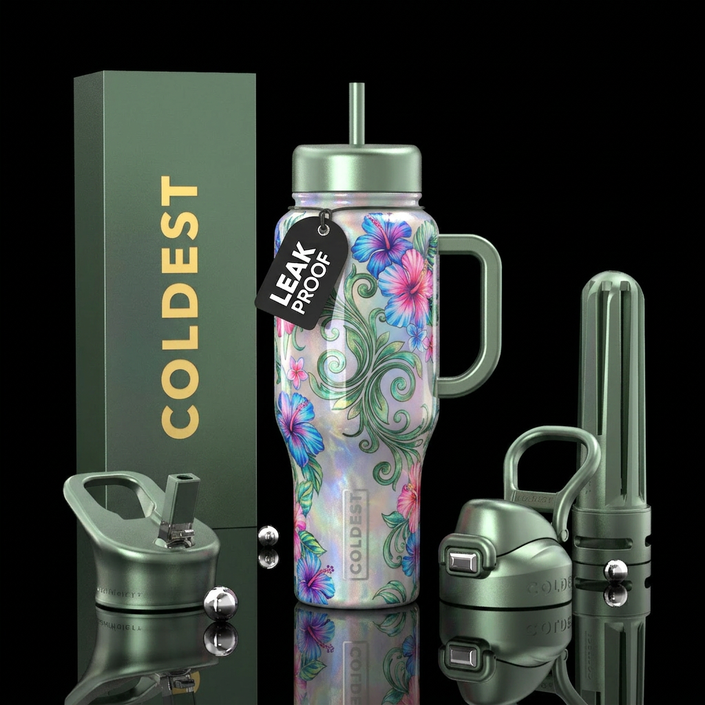 Hawaiian beauty water bottle design