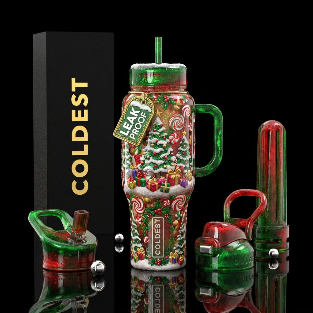 Christmas is the best time of the year water bottle design