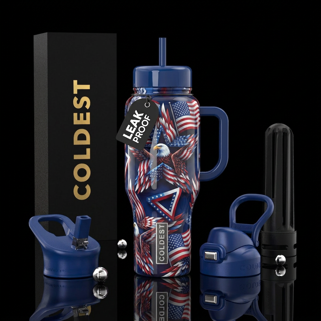 Patriotic water bottle design