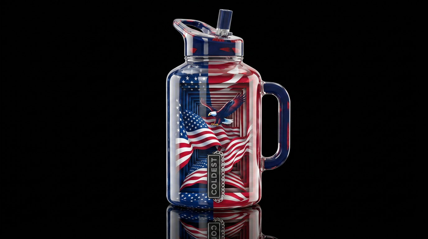 Patriotism water bottle design