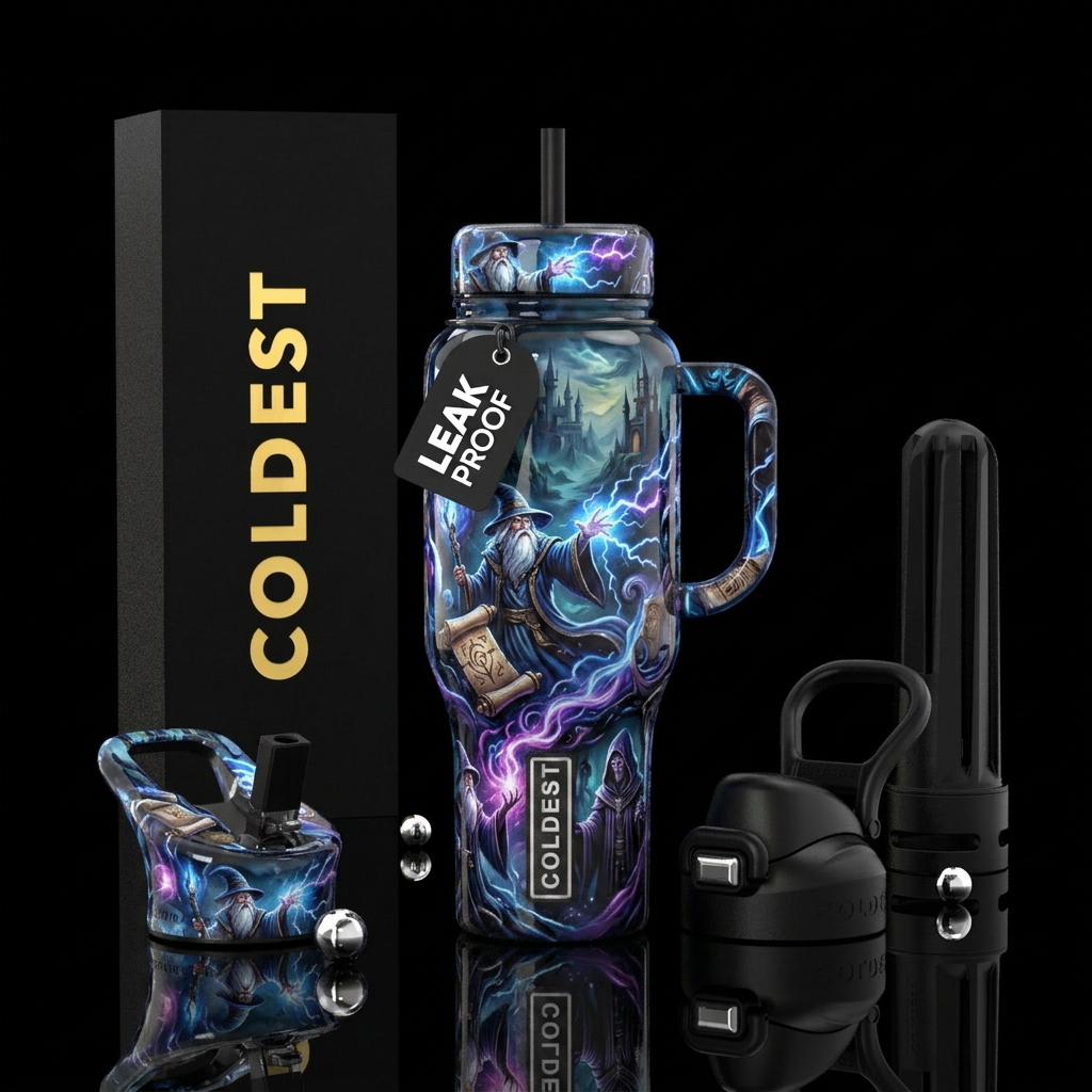 Wizardly fun water bottle design