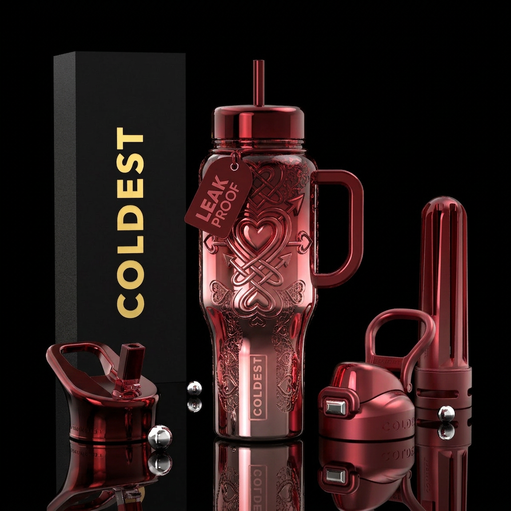 Valentine Love water bottle design