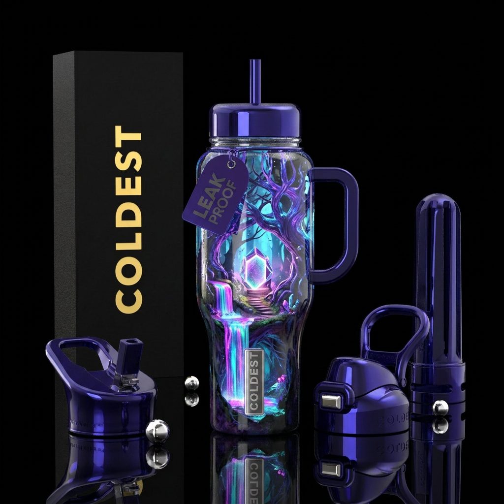 Mysterious water bottle design