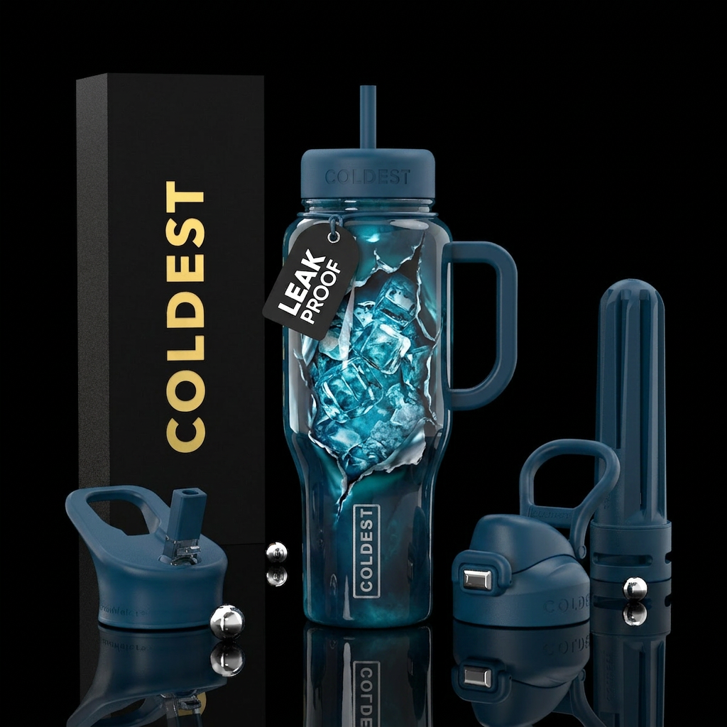 Bursting with Ice water bottle design