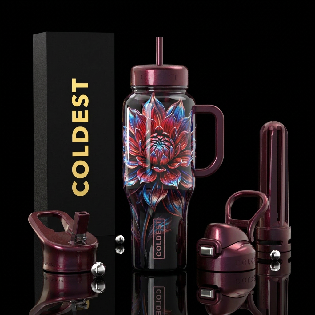 Gorgeous flower water bottle design