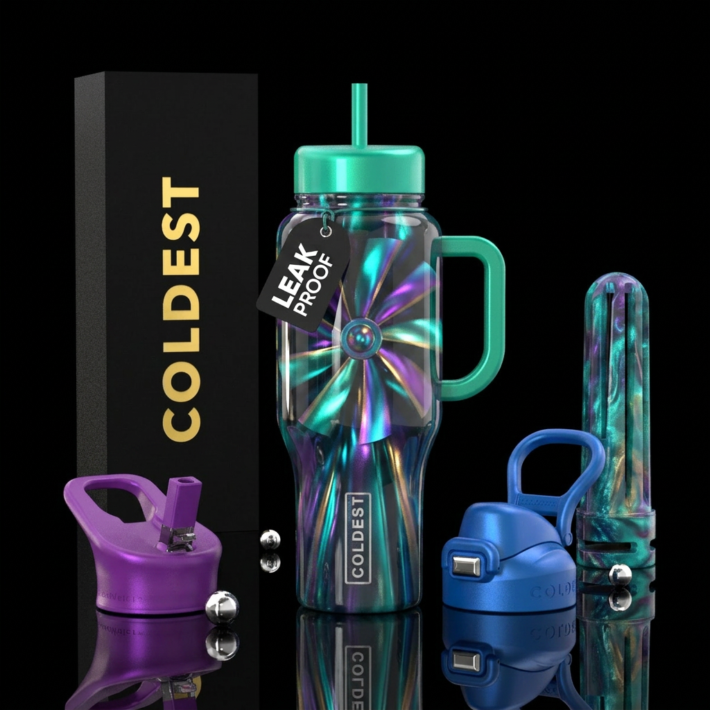 Pinwheels Pinwheels spinning around water bottle design