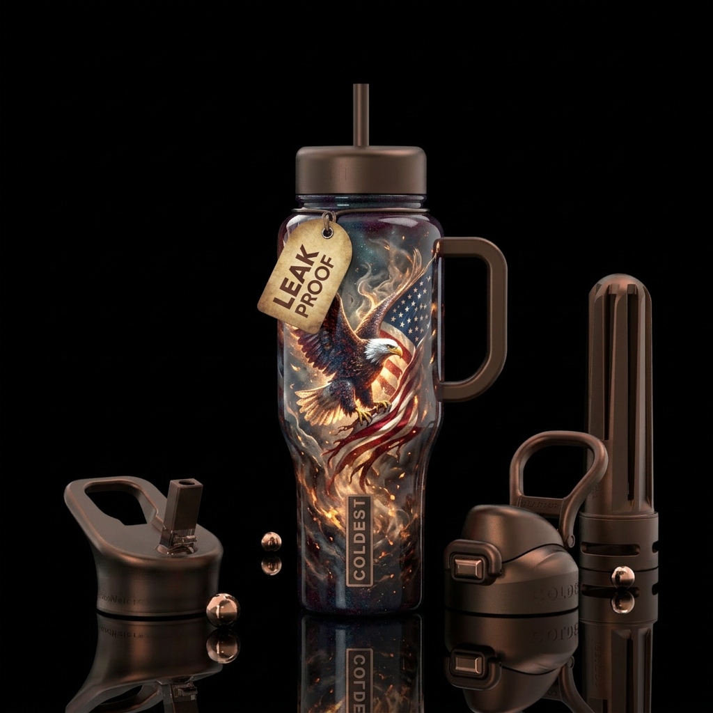We rise from the ashes water bottle design