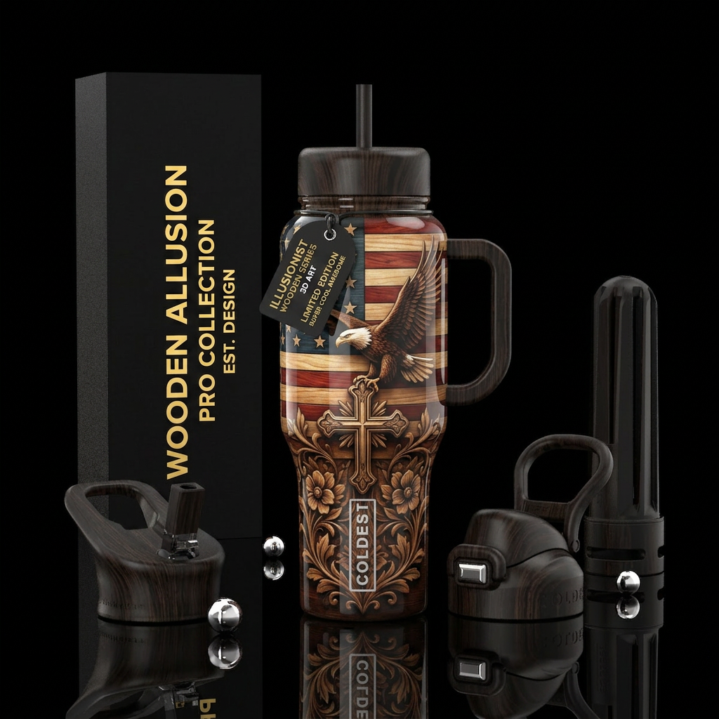 Kneel for the cross and rise for the flag water bottle design
