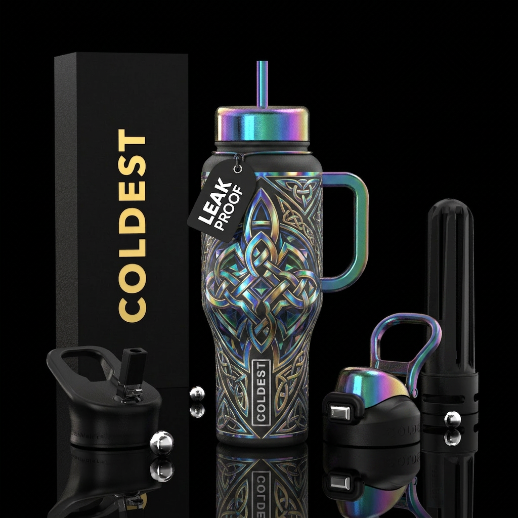 Celtic beauty water bottle design