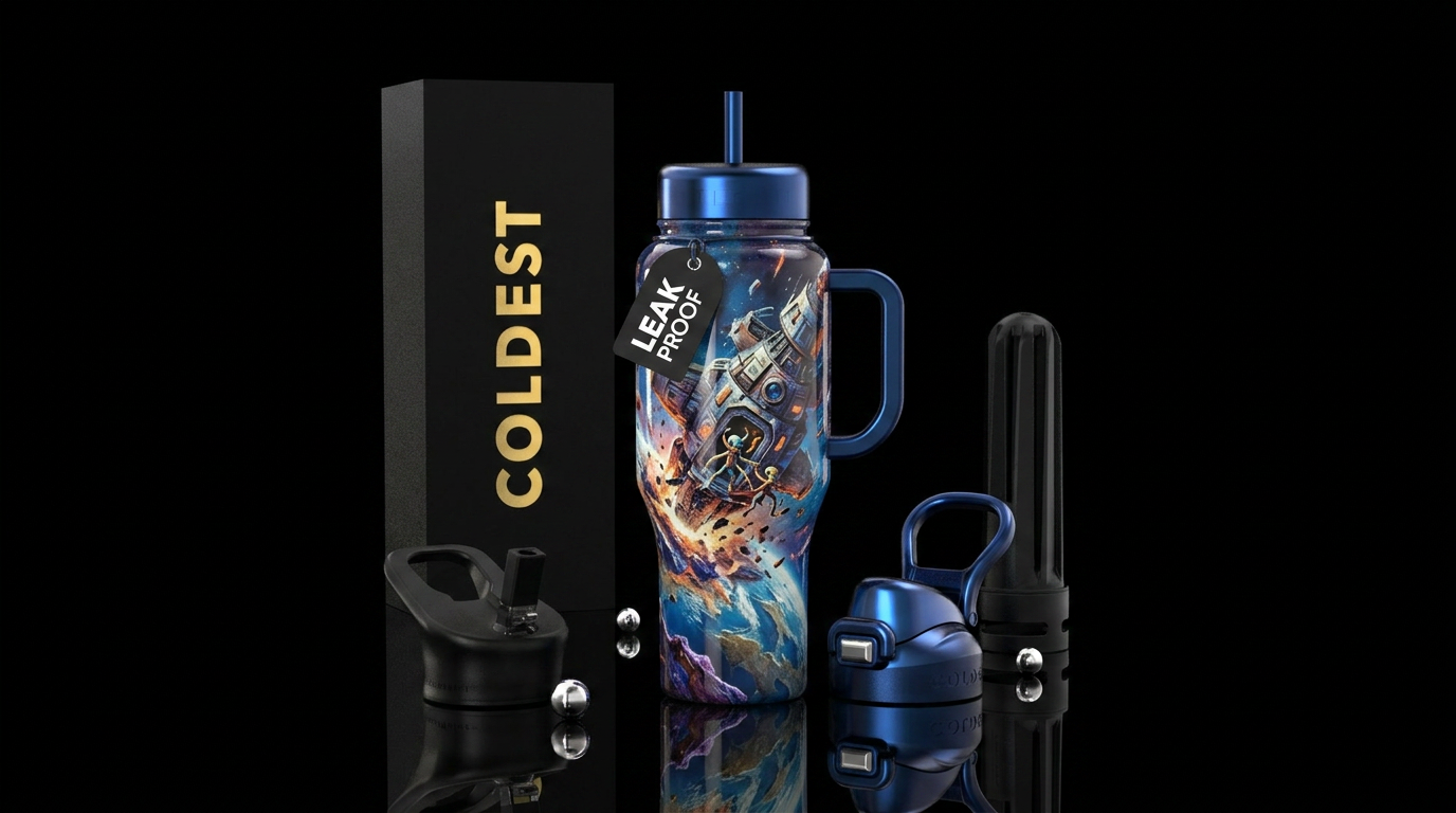 The aliens have arrived water bottle design
