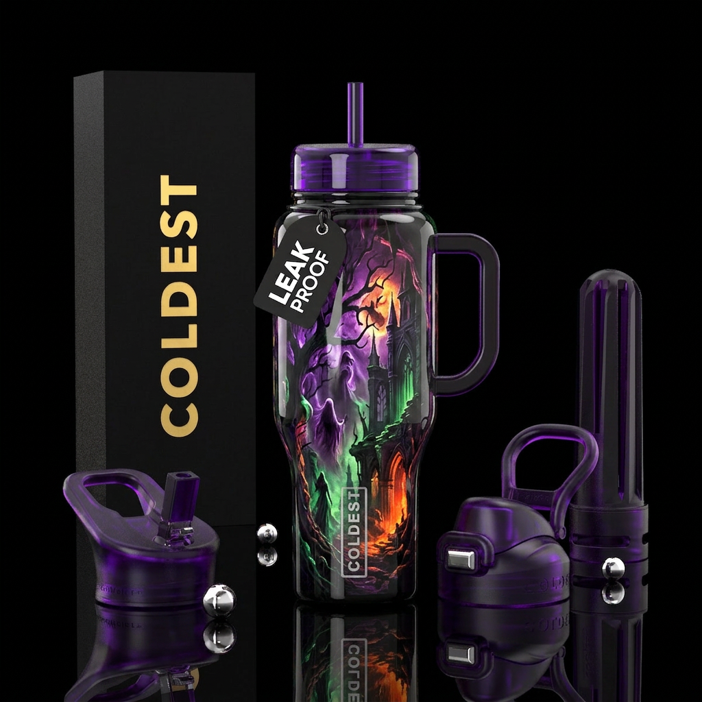 The haunting water bottle design