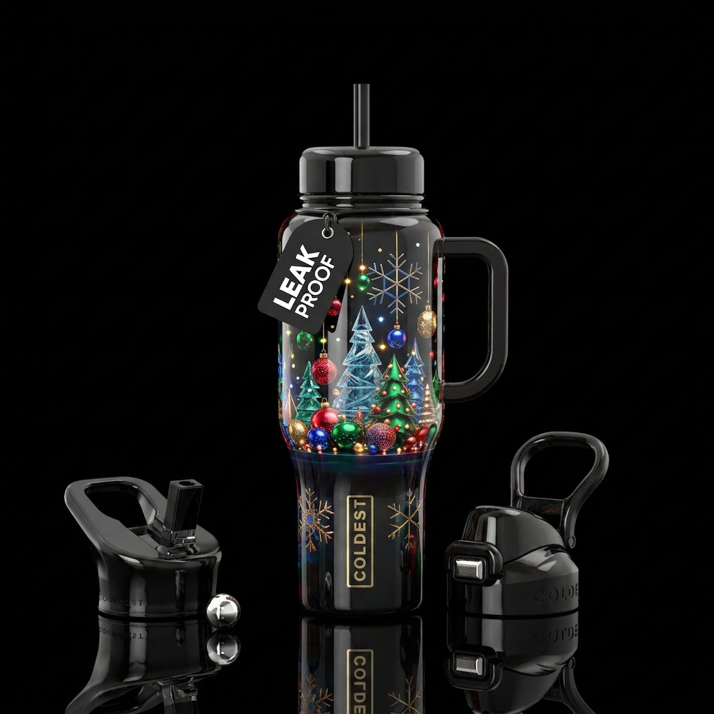 Christmas water bottle design