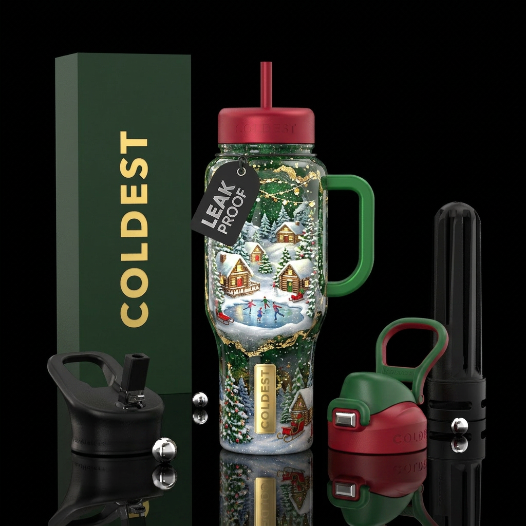Beautiful Christmas water bottle design