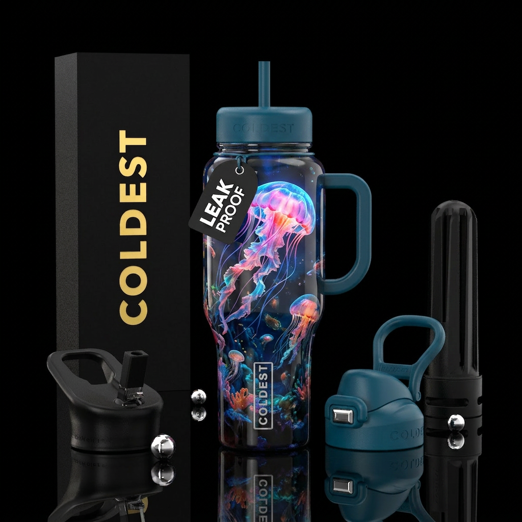 Jellyfish water bottle design