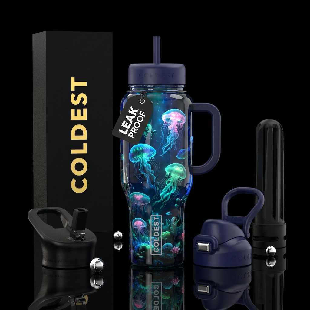 Jellyfish water bottle design