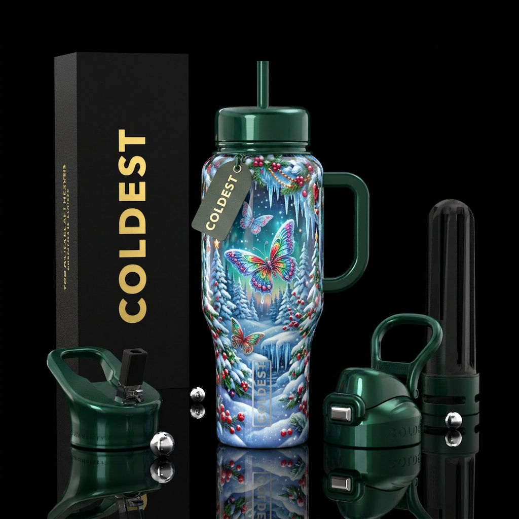 Christmas water bottle design