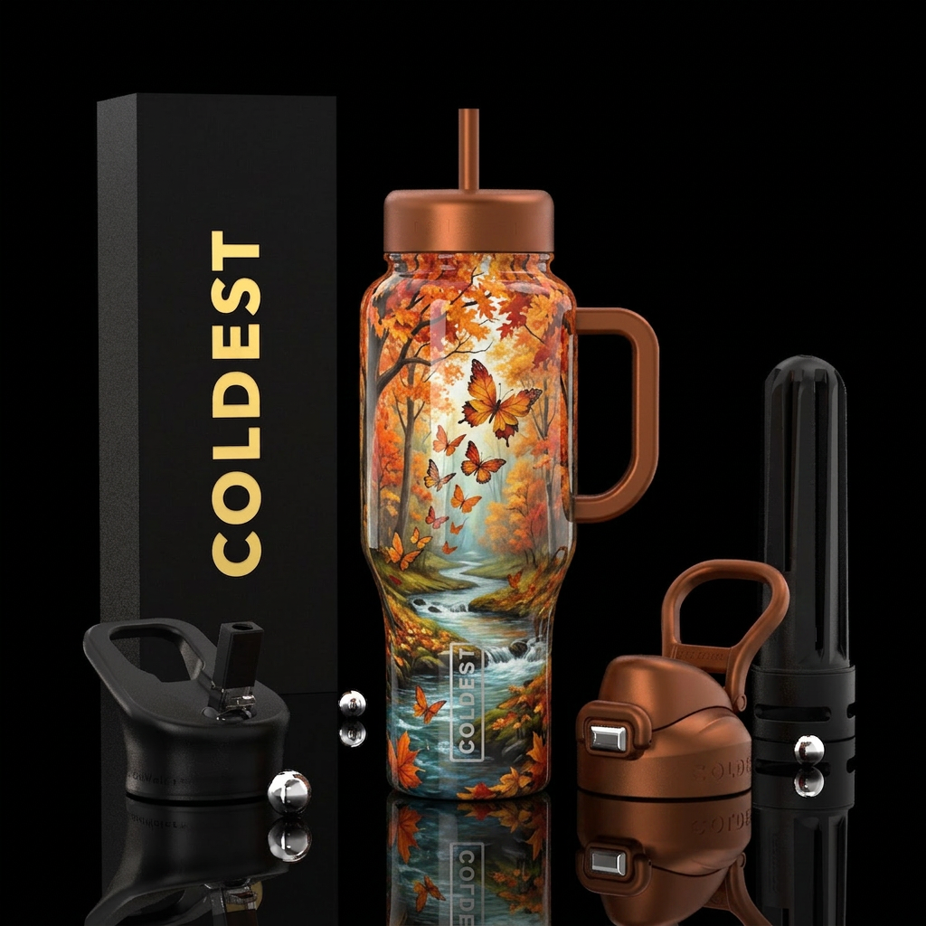 Beautiful Fall water bottle design
