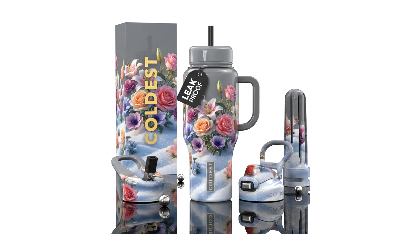 Spring arising water bottle design