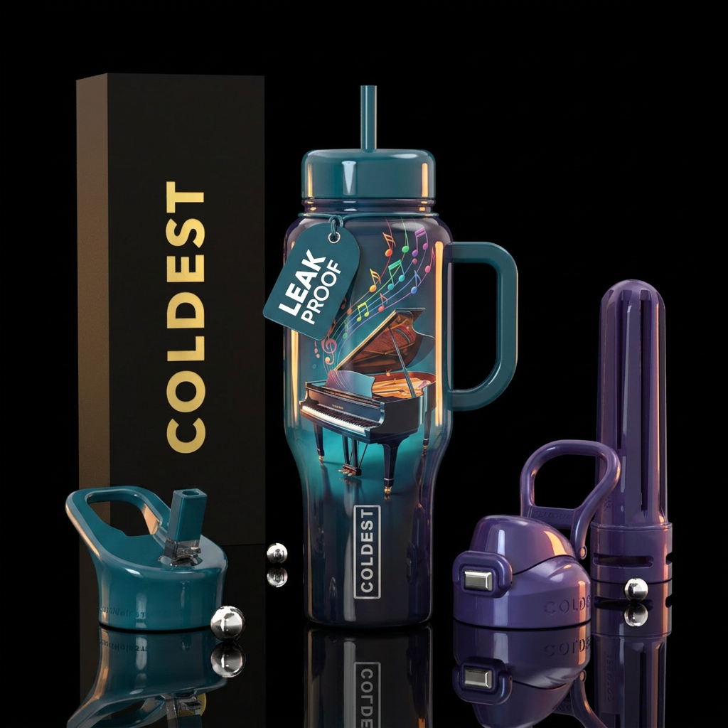 musical fun water bottle design