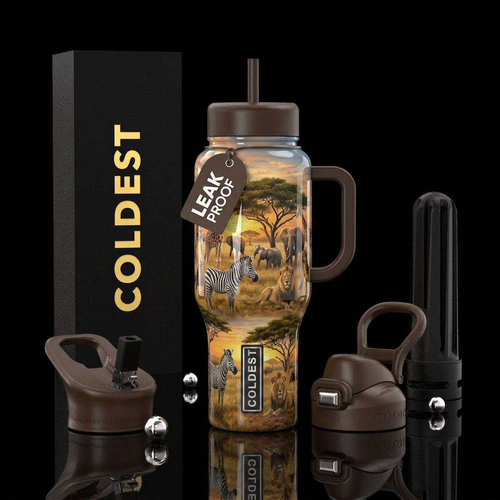 Safari time! water bottle design