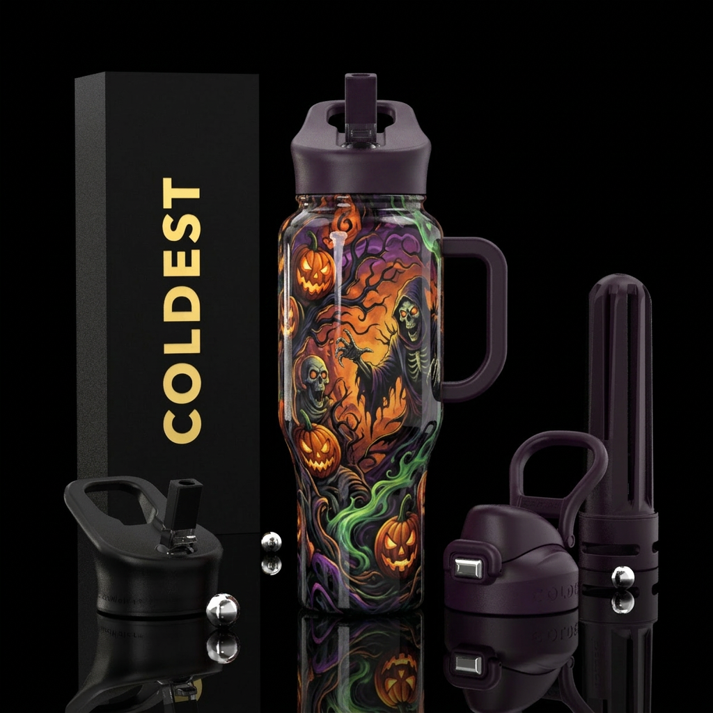 What lurks in the night water bottle design