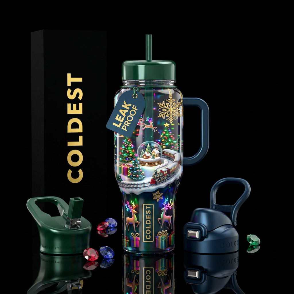 The magic of Christmas water bottle design