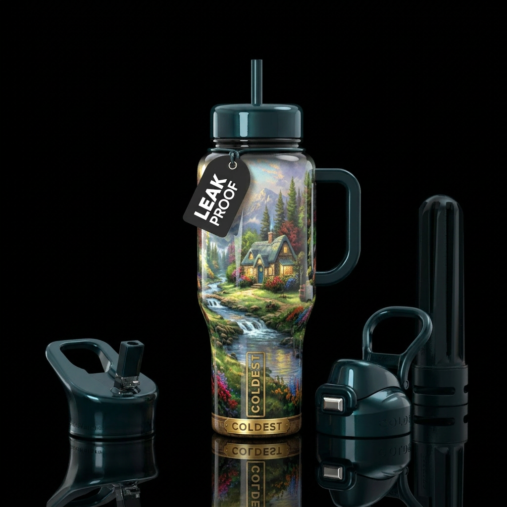 Beautiful serene art water bottle design