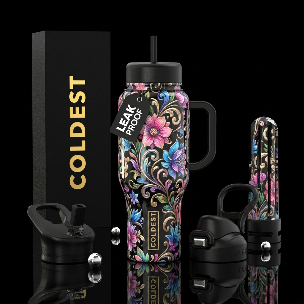 Flower beauty water bottle design
