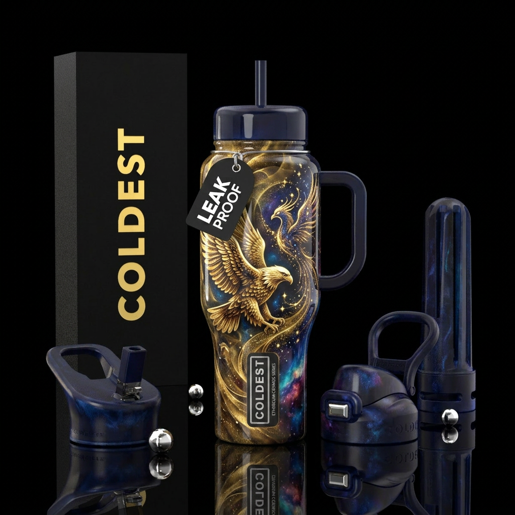Gold Eagle, pheonix water bottle design