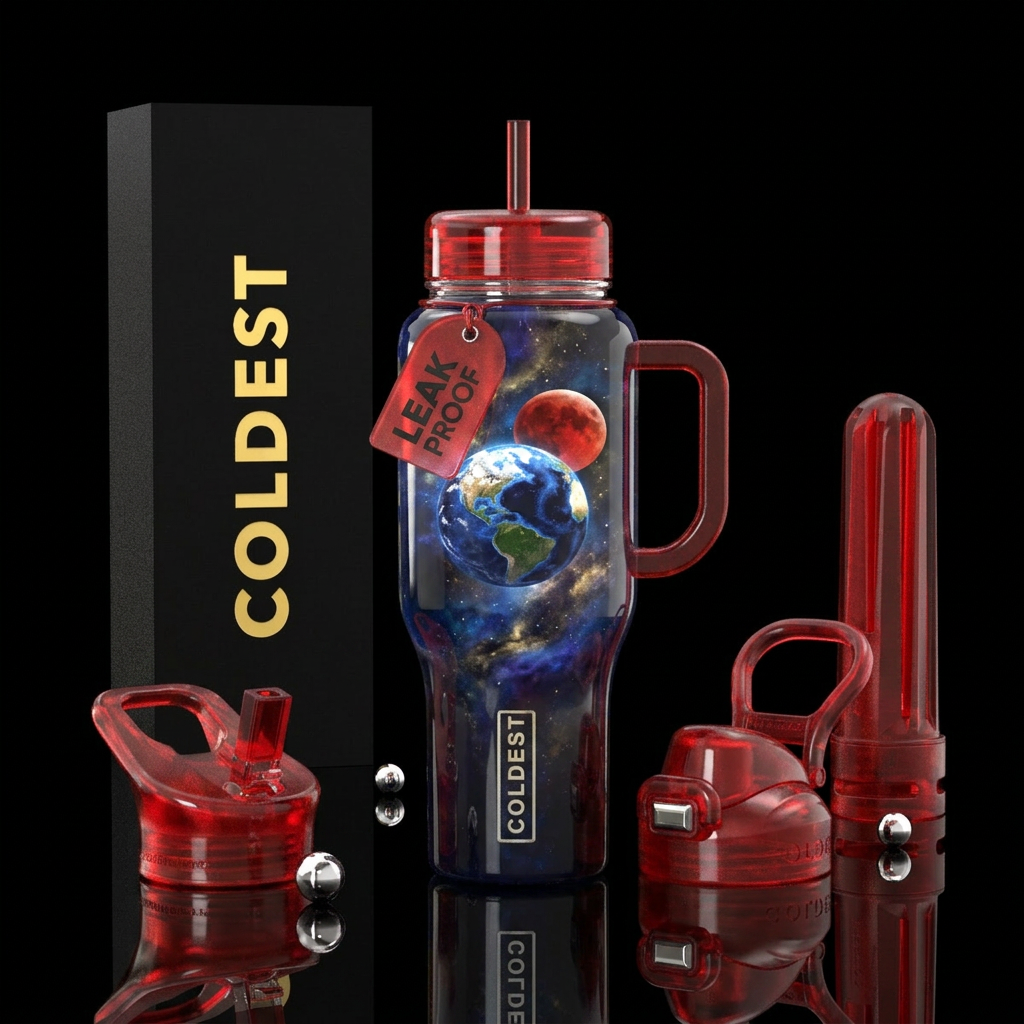 Lunar eclipse water bottle design