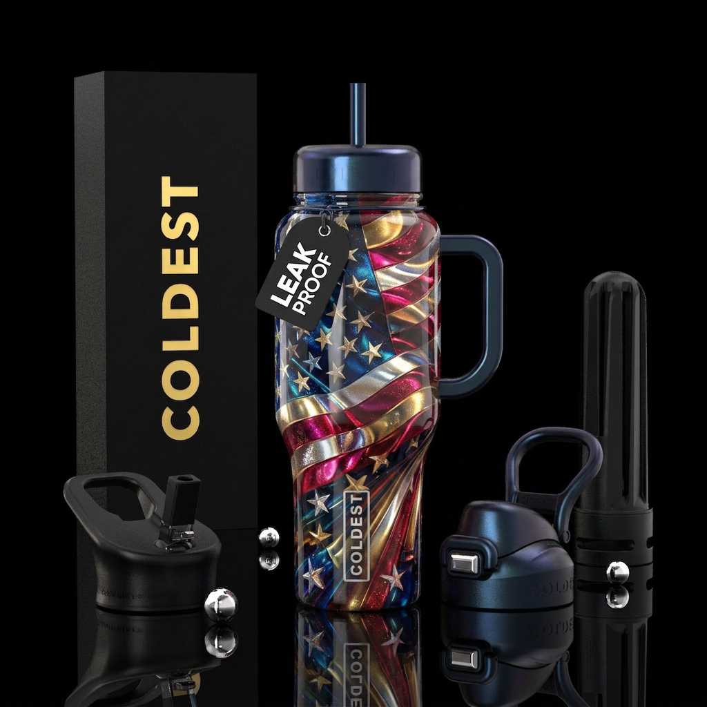 Stars n stripes water bottle design