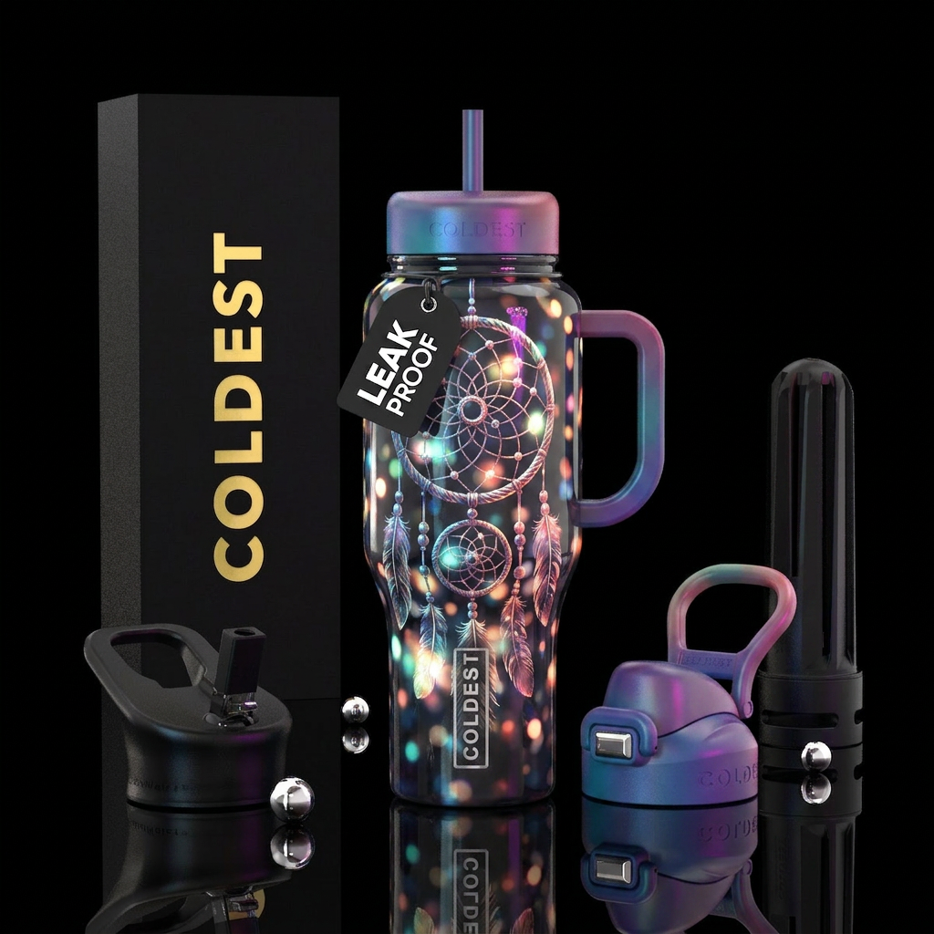 Dream catching water bottle design