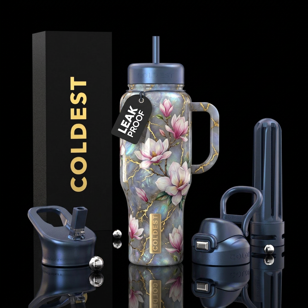 magical magnolias water bottle design