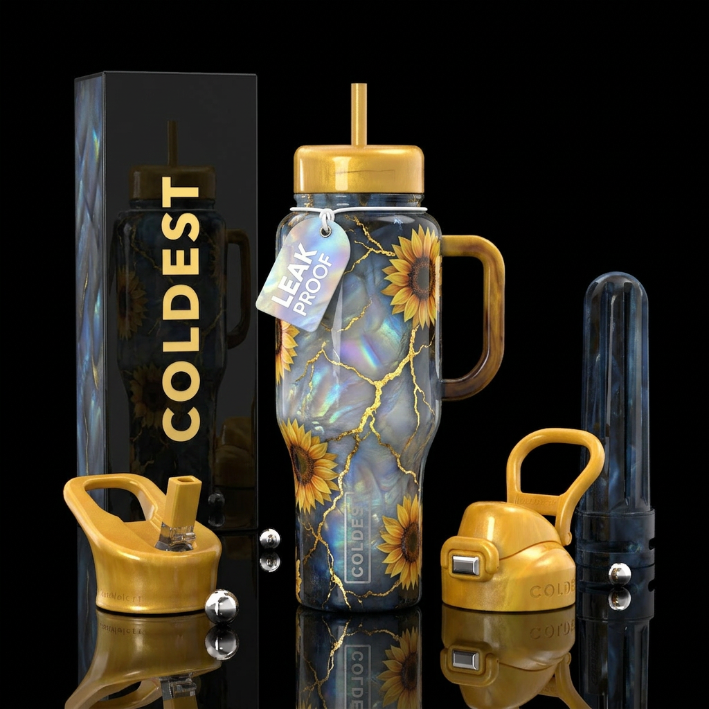 Sunflower dream water bottle design