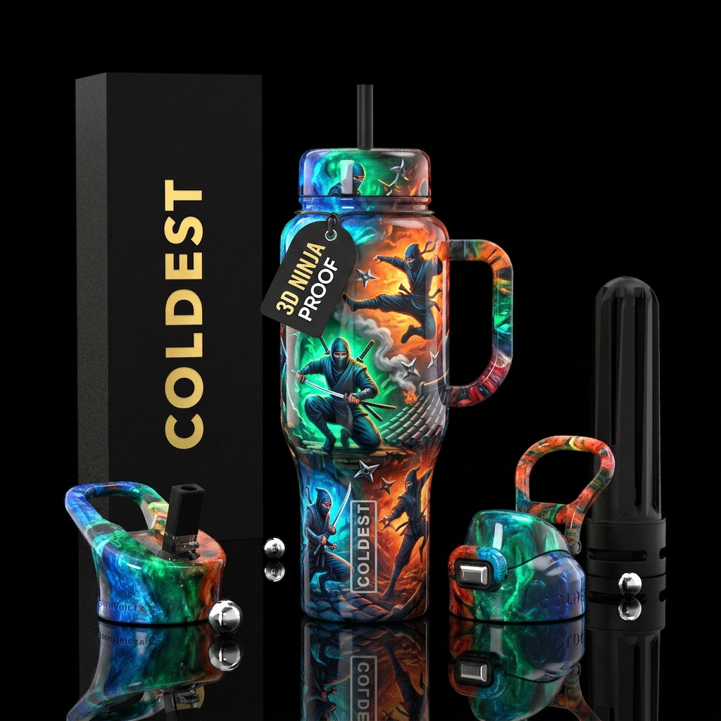 Ninjas gone wild water bottle design