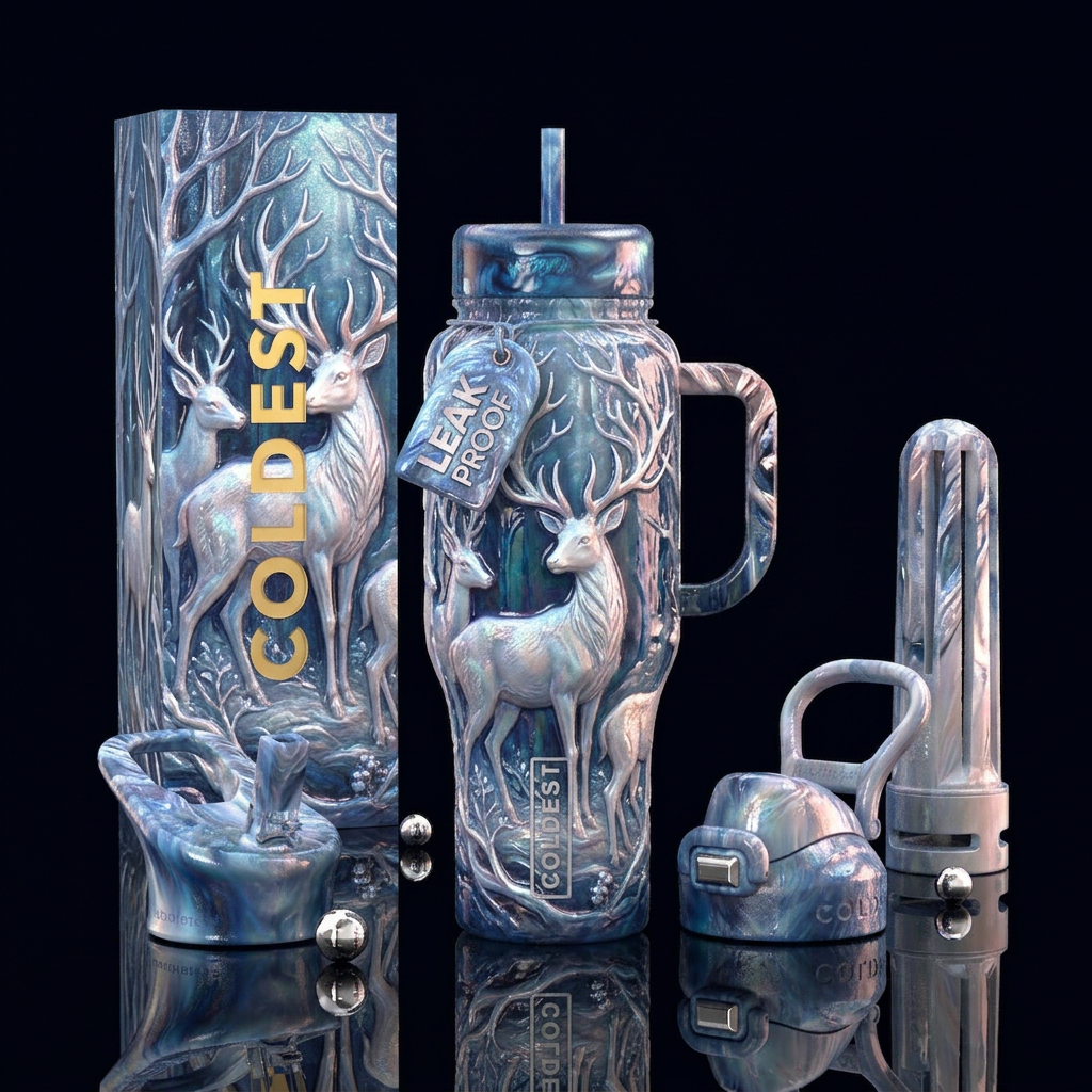 Beautiful stag water bottle design