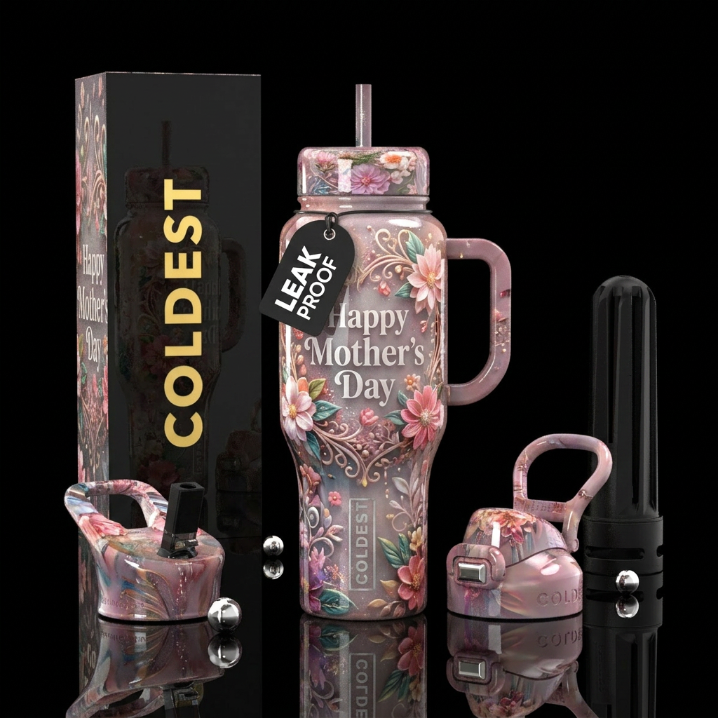 Mother's day water bottle design