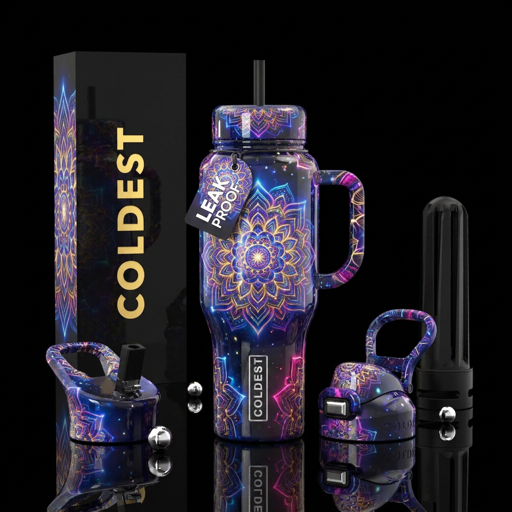 Night Mandela water bottle design