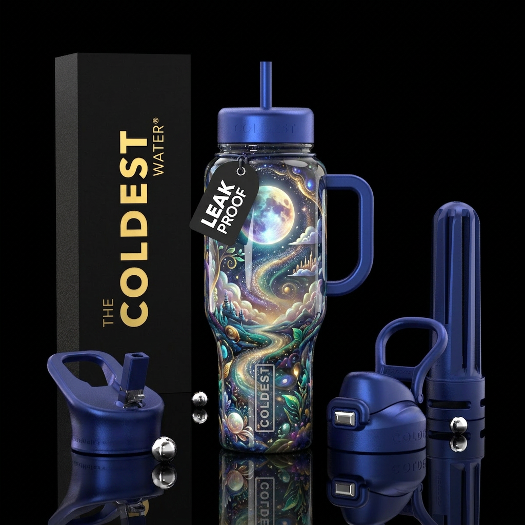 Moonlight dreams water bottle design