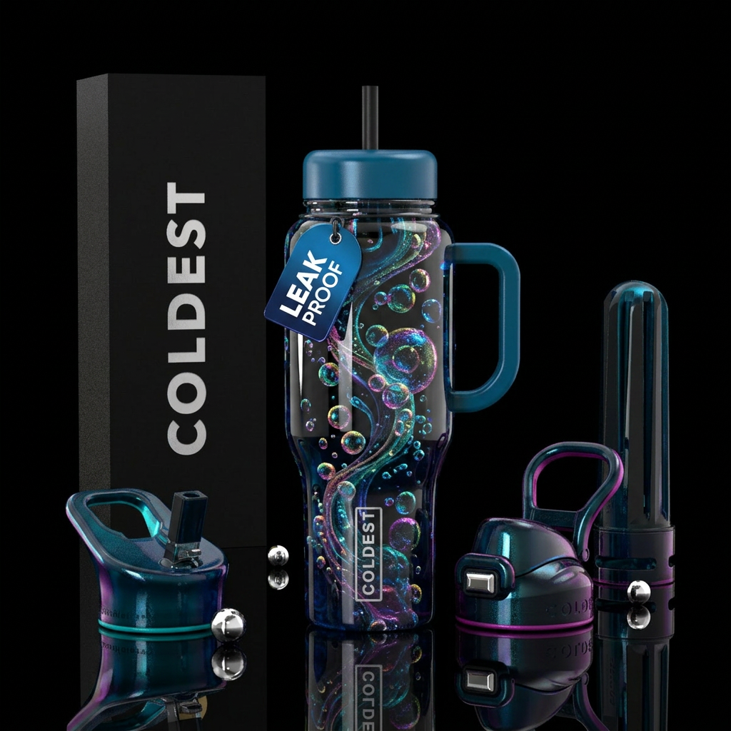 Bubbles of fun water bottle design